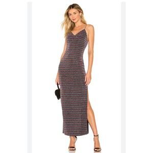 NWT House of Harlow 1960 x Revolve Rae Crossback Metallic Stripe Midi size XS